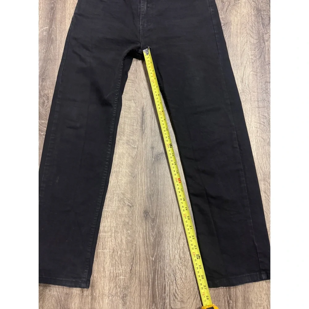Levis 505 Regular Fit Black Jeans Mens W32 L30 Straight Leg Denim 00505-1469